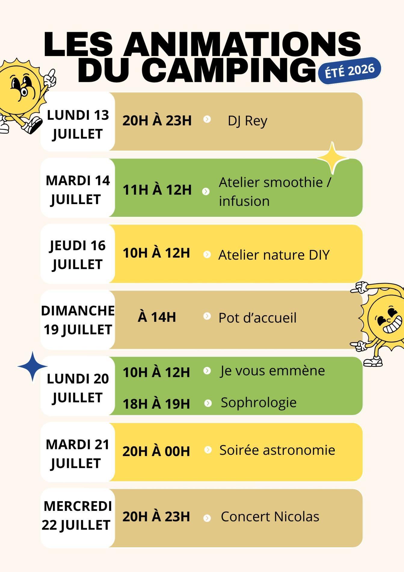 Animation été 2026