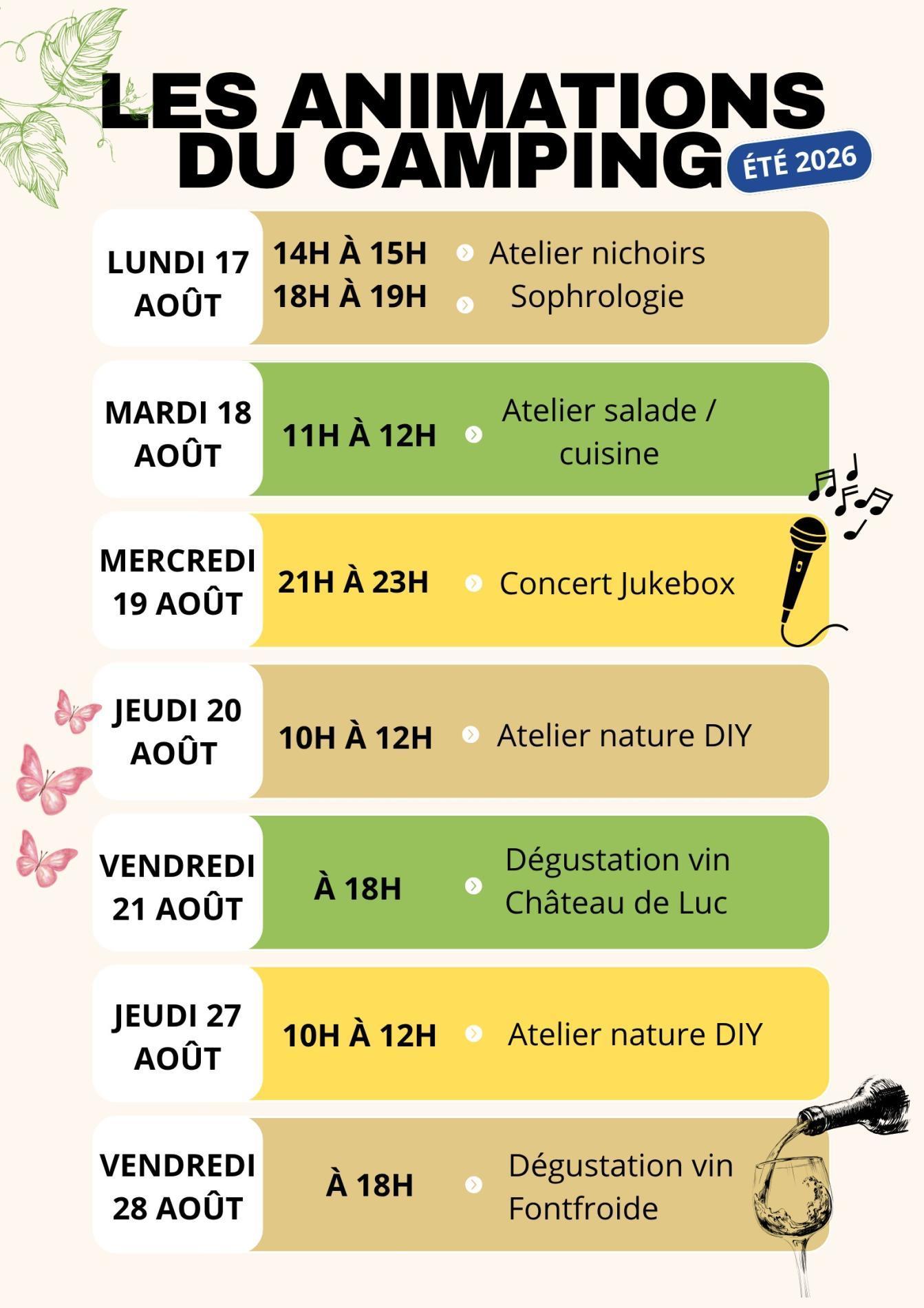 Animation été 2026